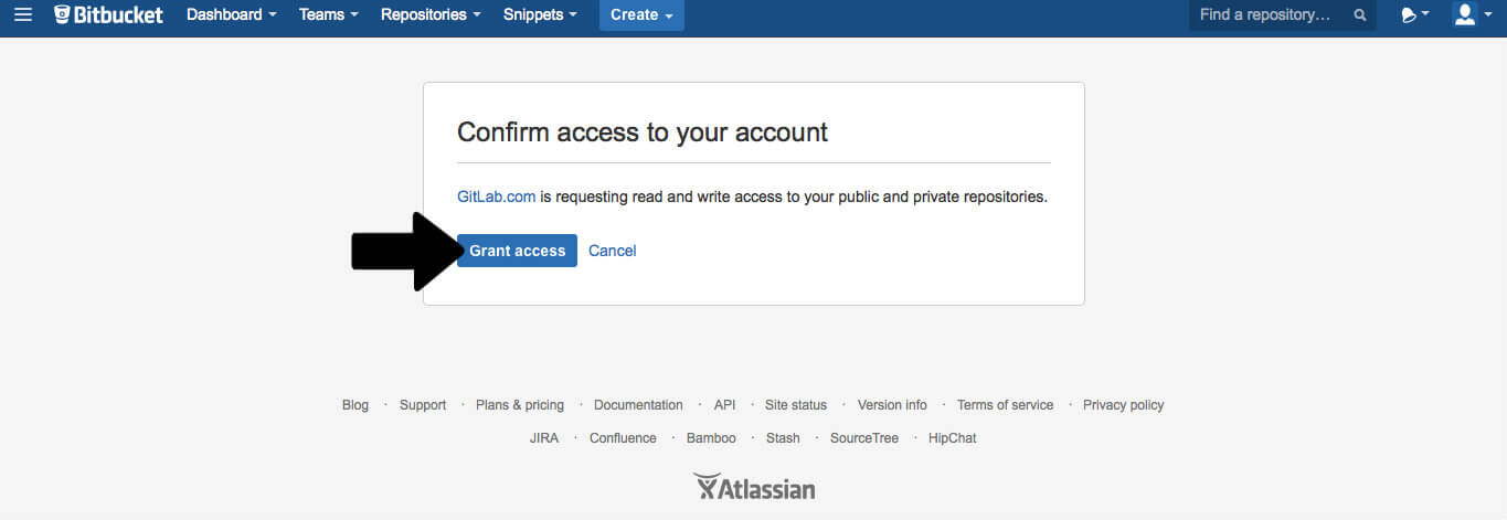 Import projects from bitbucket · Importing · Workflow · Help · GitLab